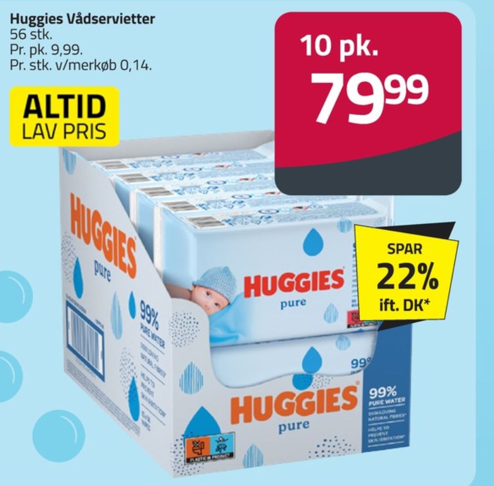 Huggies, Vådservietter