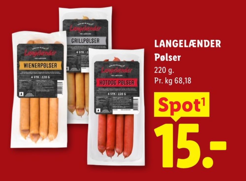 Langelænder, Grillpølser