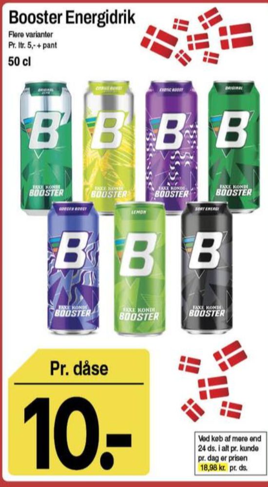 Faxe Kondi Booster Original Zero, Energidrik