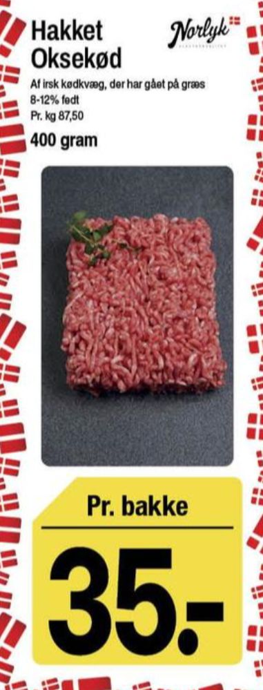 Norlyk Slagter, Hakket oksekød 8-12%