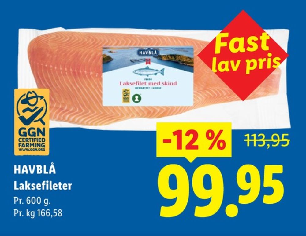 Havblå, Laksefilet