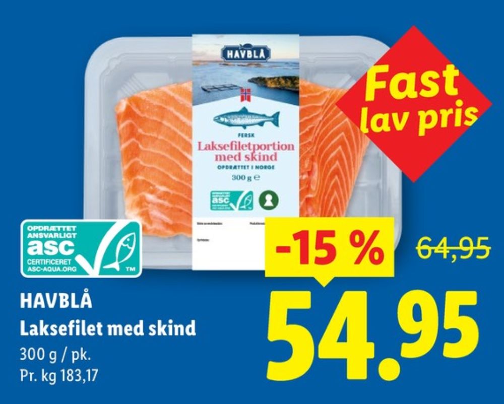 Havblå, Laksefilet