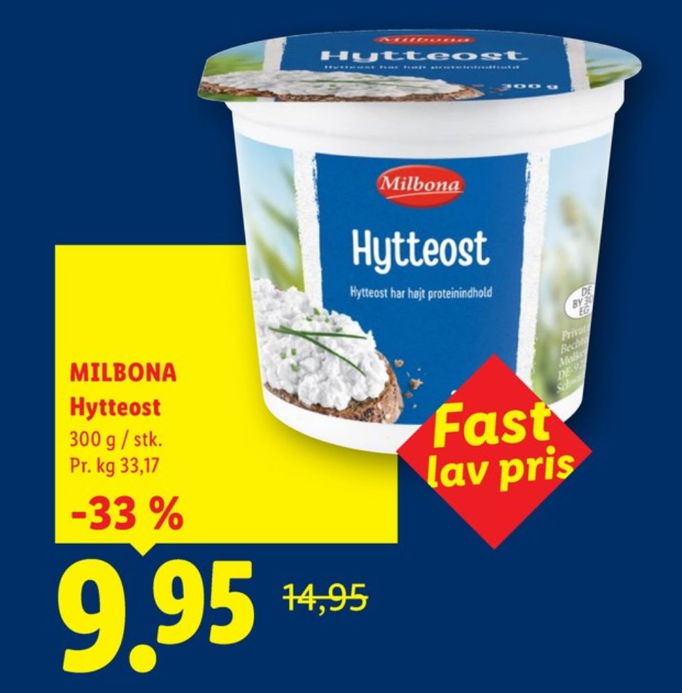 Milbona, Hytteost