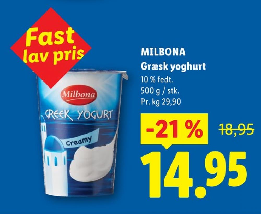 Milbona, Græsk Yoghurt Creamy 10%
