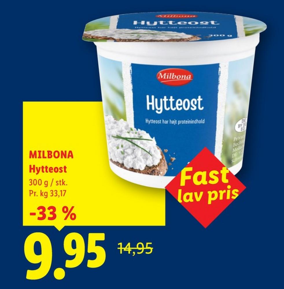 Milbona, Hytteost