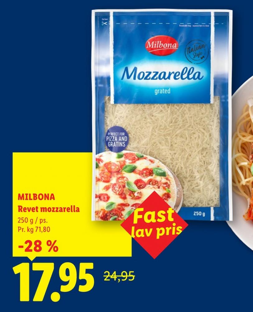 Milbona, Revet ost Mozzarella