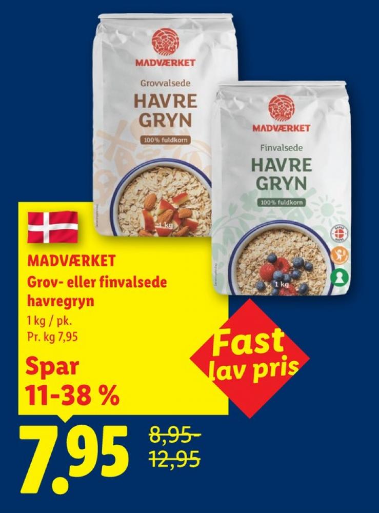 Madværket, Grovvalsede Havregryn
