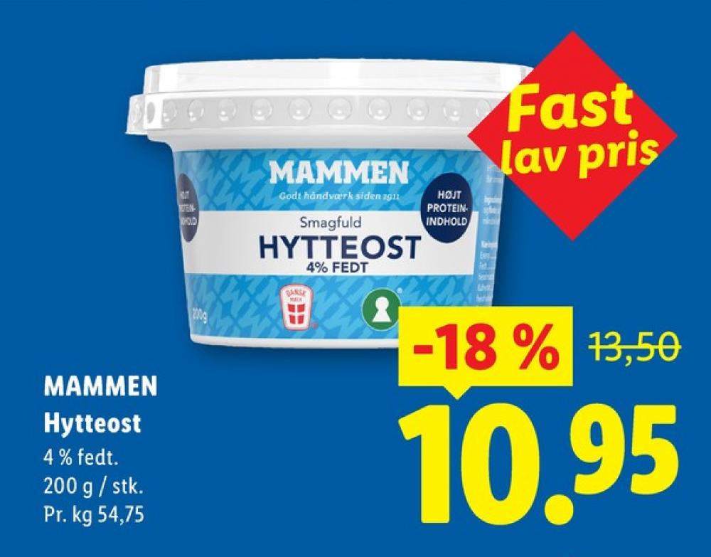 Mammen, Hytteost 4%