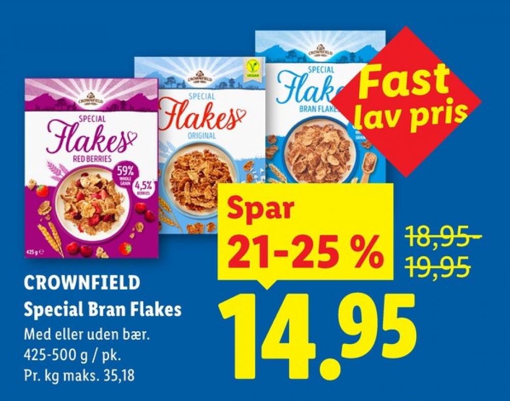 Crownfield Bran Flakes, Morgenmadsprodukt