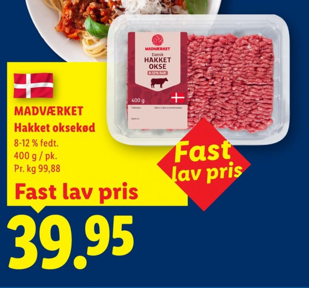 Madværket, Hakket oksekød 8-12%