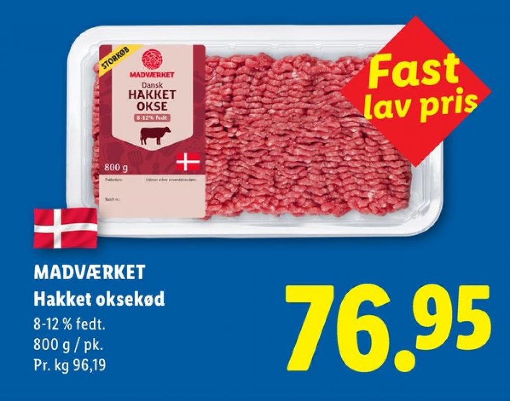 Madværket, Hakket oksekød 8-12%