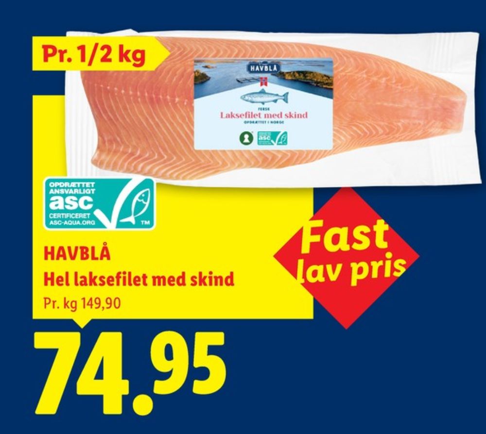 Havblå, Laksefilet