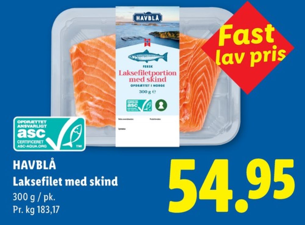Havblå, Laksefilet