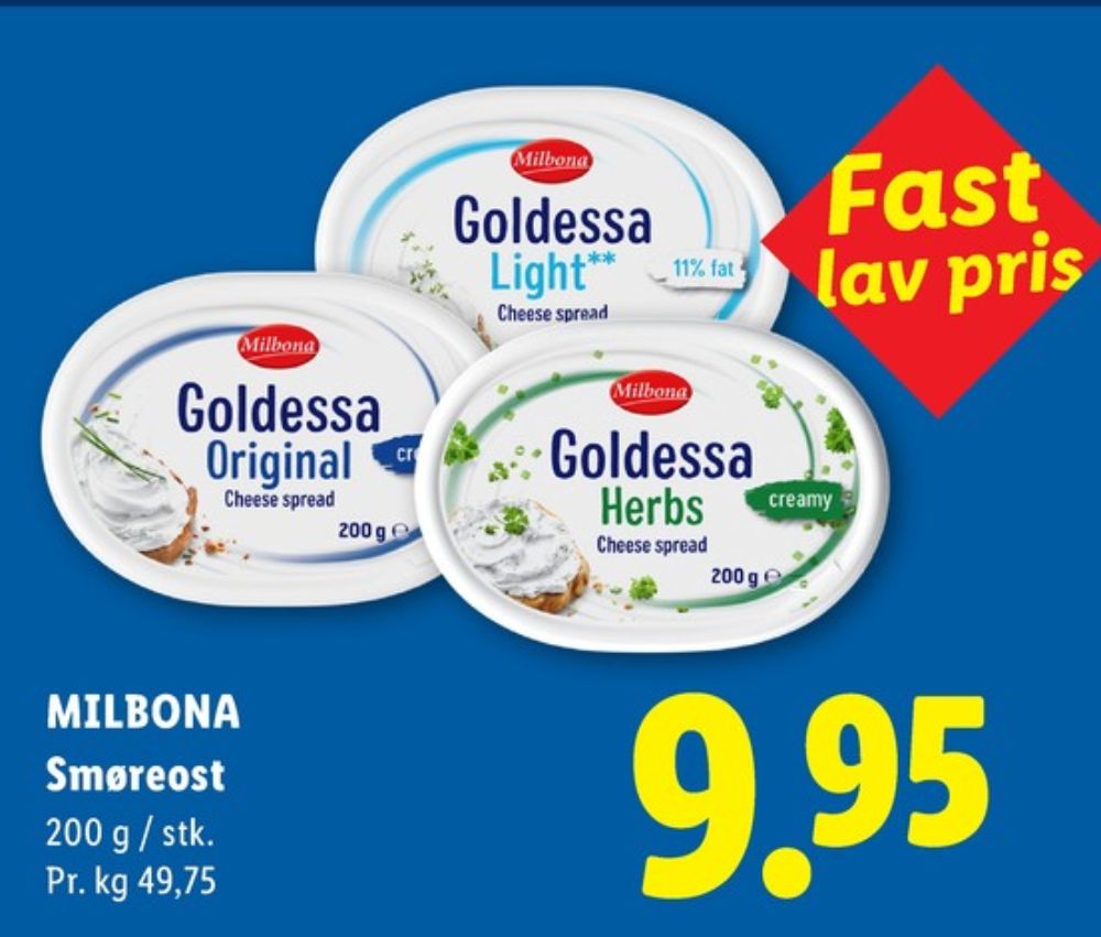 Milbona Goldessa, Smøreost Herbs