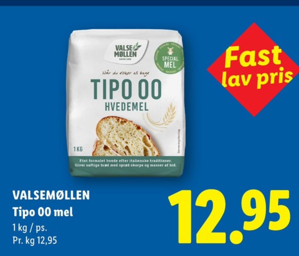 Valsemøllen, Tipo 00 Hvedemel