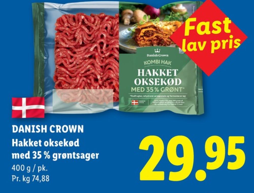 Danish Crown, Hakket Okse og Grønt 35%