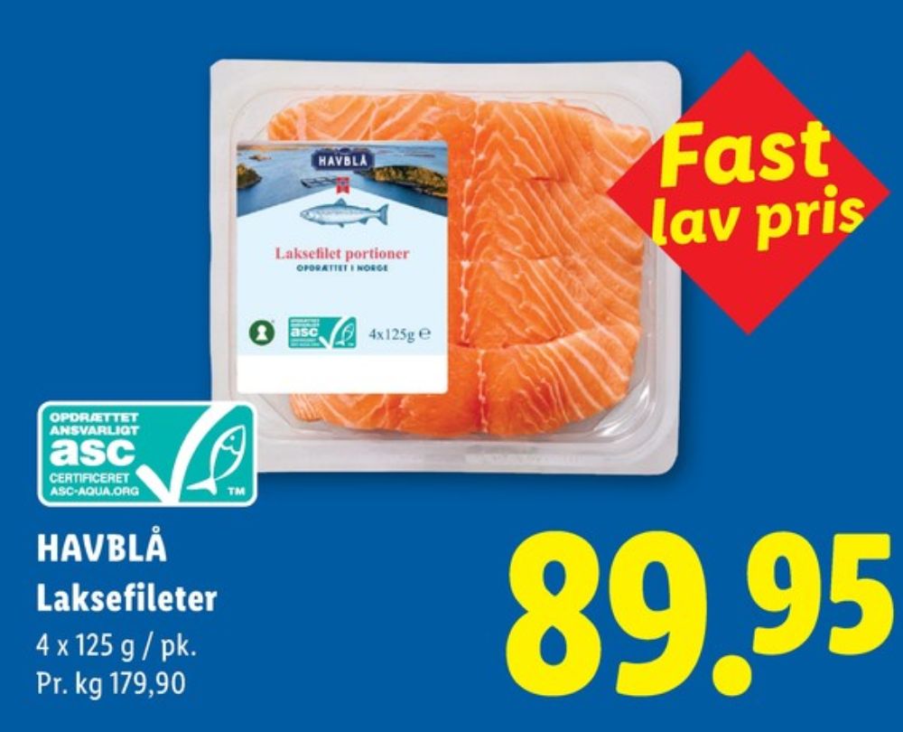 Havblå, Laksefilet