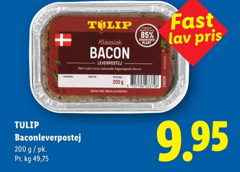 Tulip Klassisk Bacon, Leverpostej