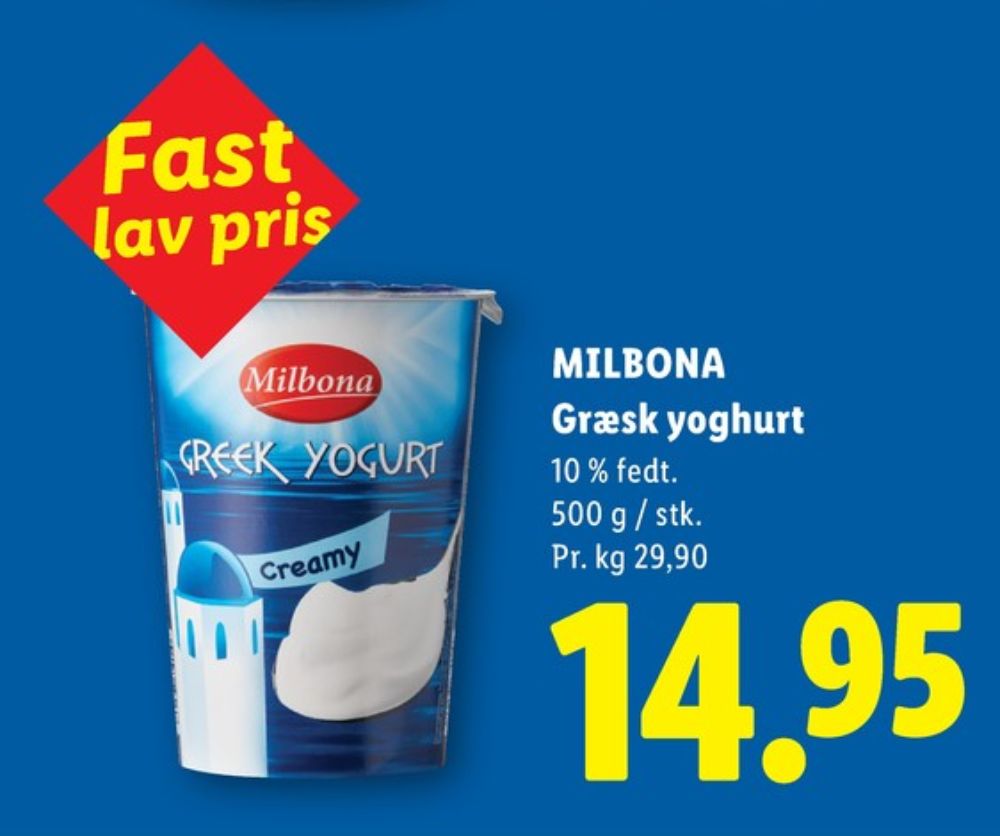 Milbona, Græsk Yoghurt Creamy 10%