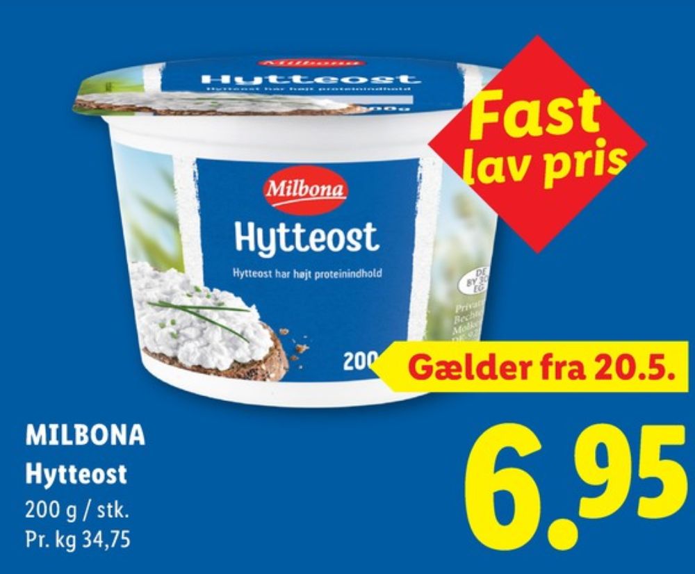 Milbona, Hytteost