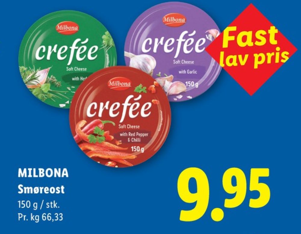Milbona Crefee, Smøreost Rød Peberfrugt & Chili