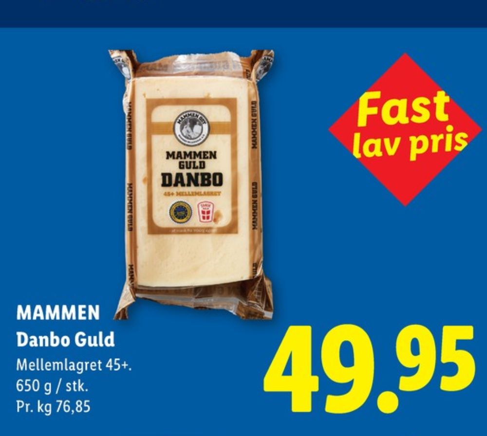 Mammen, Skæreost Danbo Mellemlagret