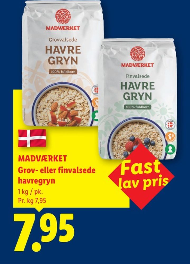 Madværket, Grovvalsede Havregryn