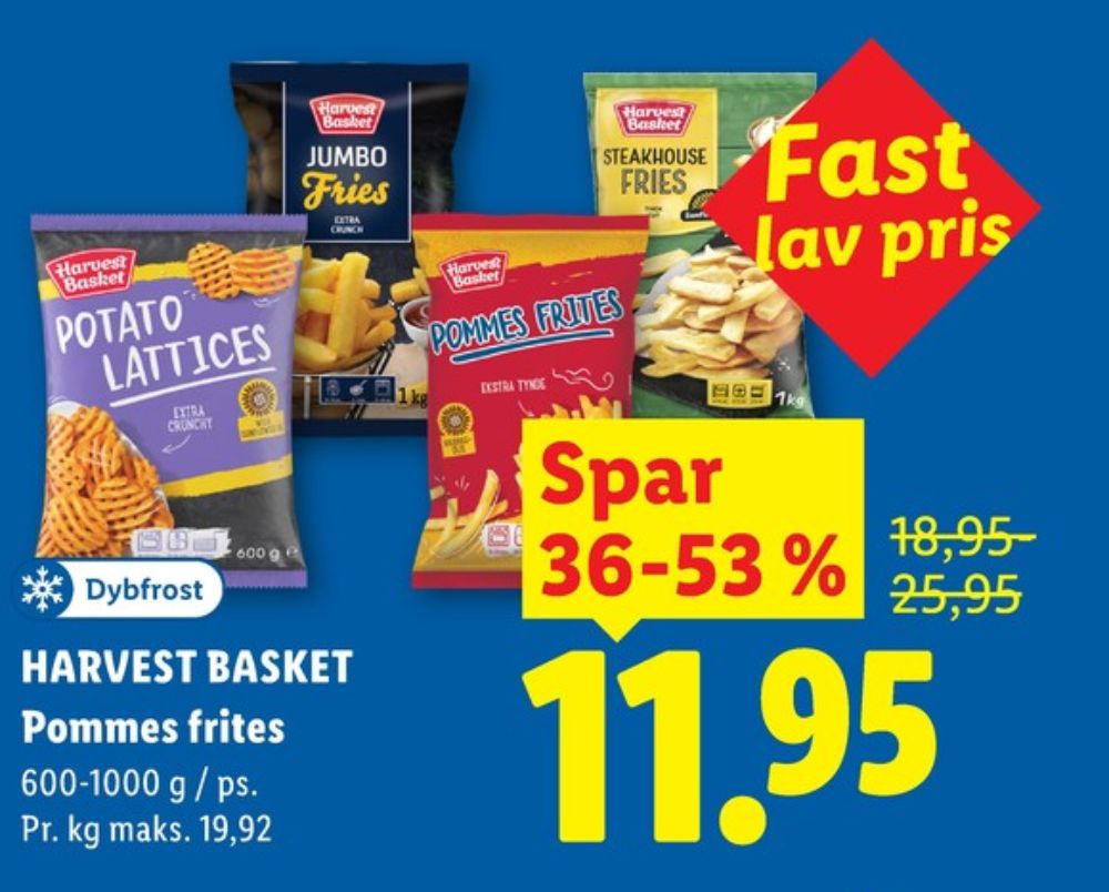 Harvest Basket, Pommes Frites Ekstra tynde