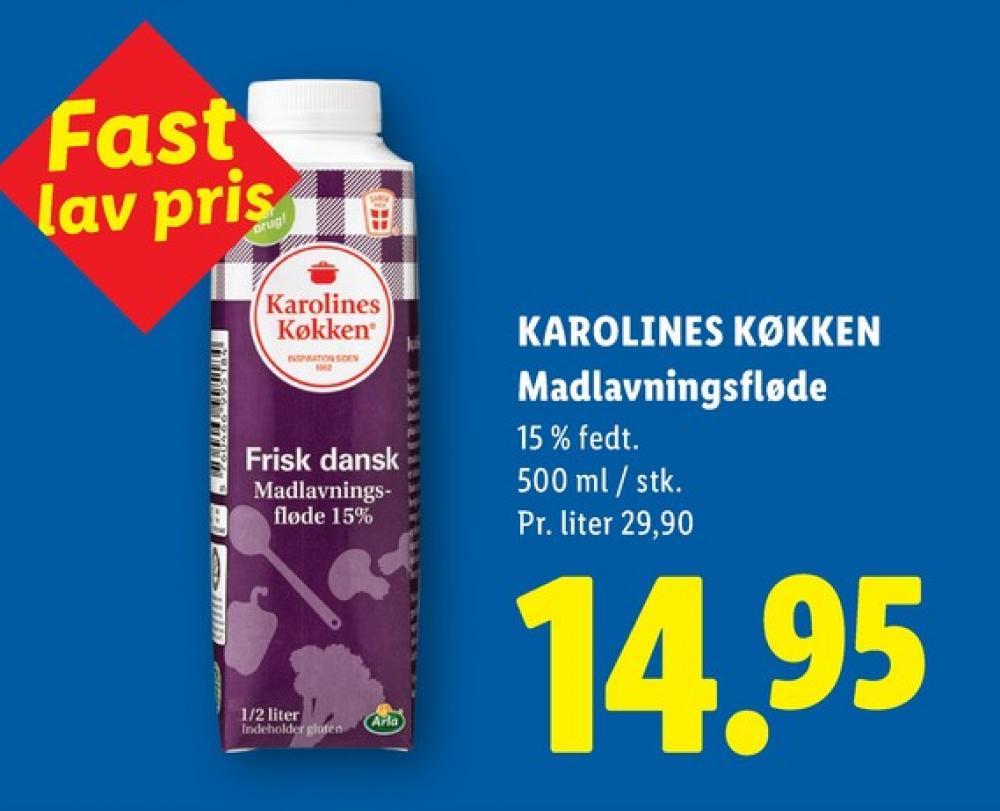 Karolines, Madlavningsfløde 15 %