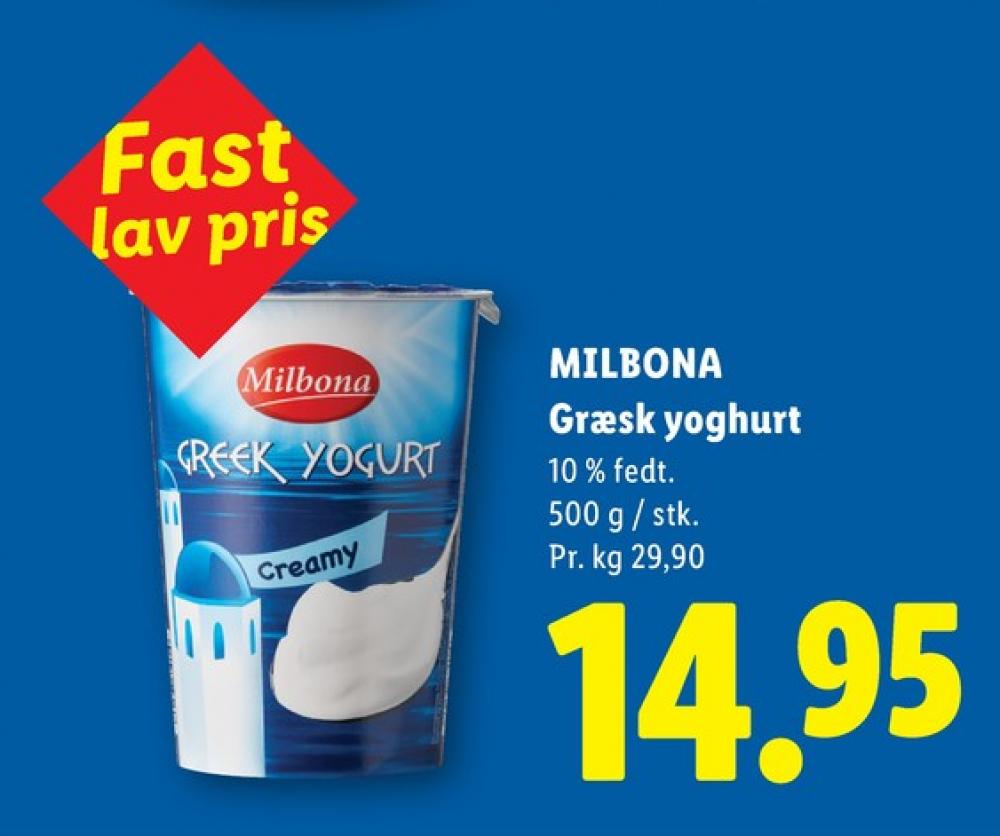 Milbona, Græsk Yoghurt Creamy 10%