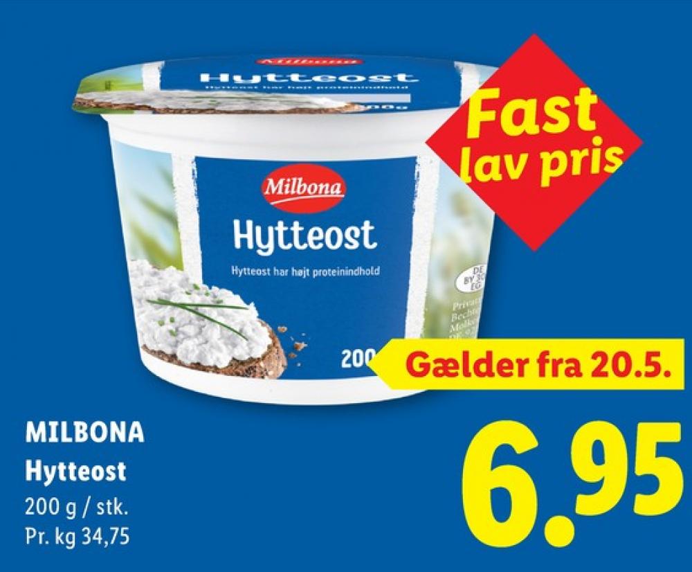 Milbona, Hytteost