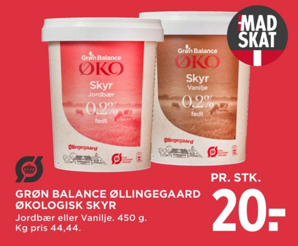 Grøn Balance Øllingegaard, Vanilje Skyr 0,2%