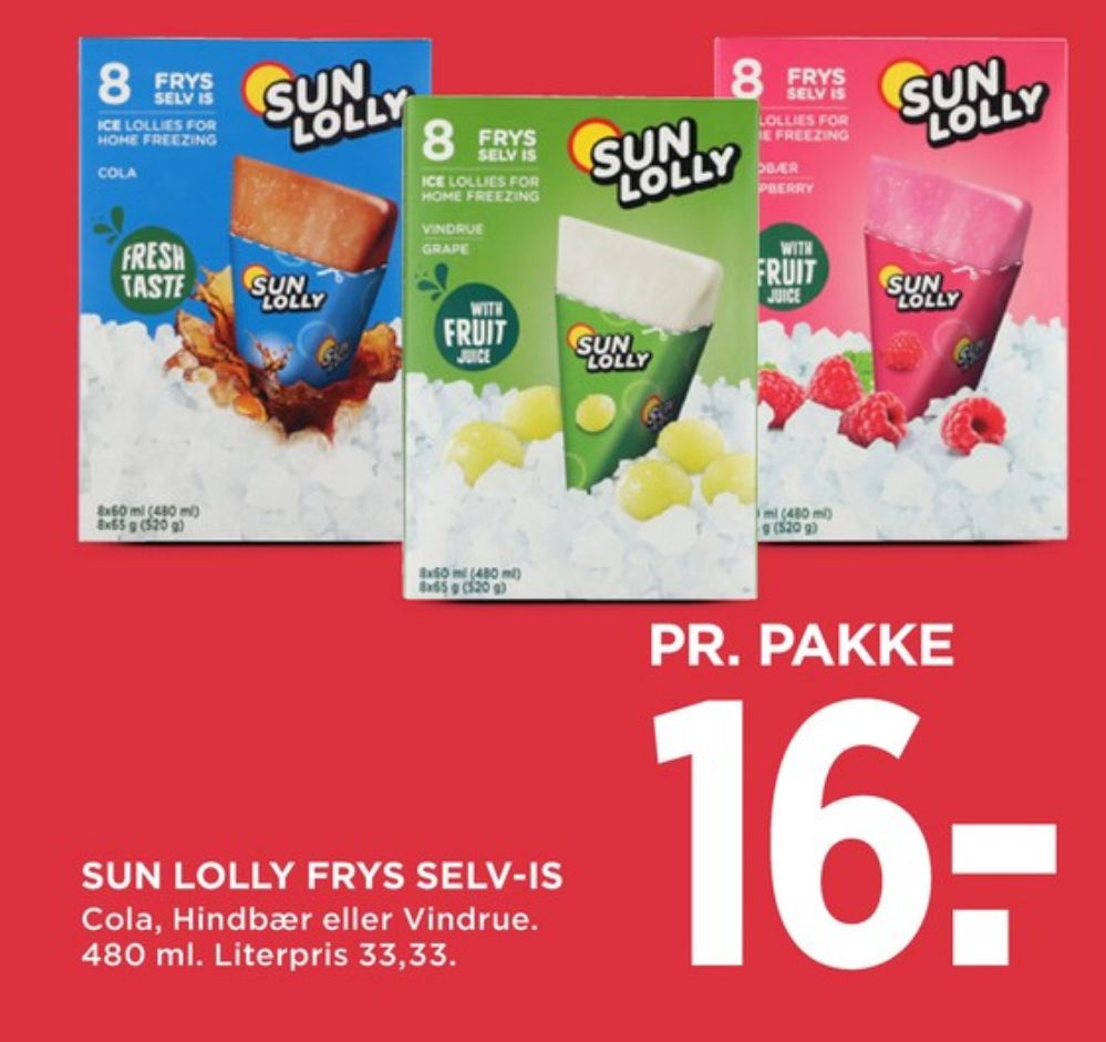 Sun Lolly, Is frys selv - Hindbær