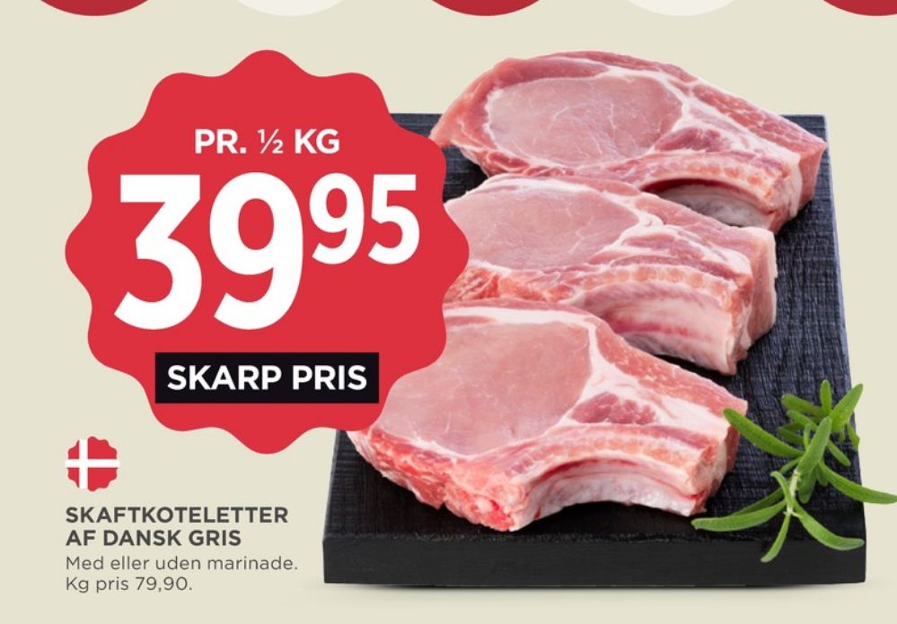 FRILAND Frilandsgris, Skaftkoteletter