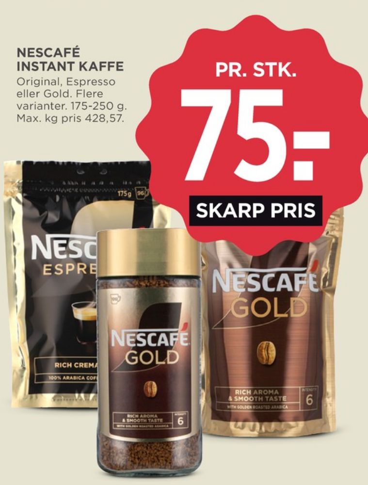 Nescafe Gold, Instant Kaffe