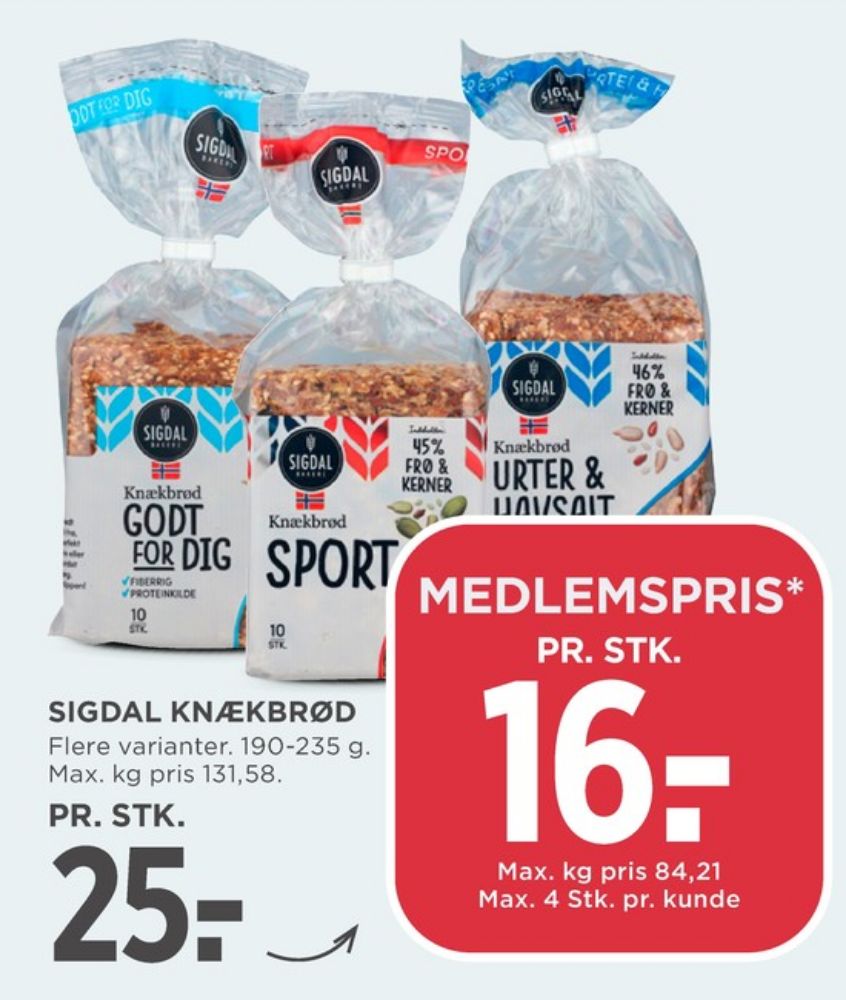 Sigdal, Urter & Havsalt knækbrød