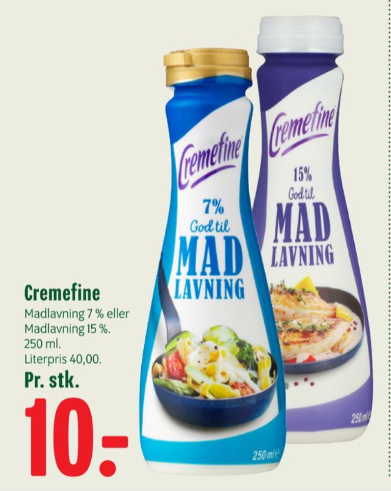 Cremefine, Madlavningsfløde 15 %