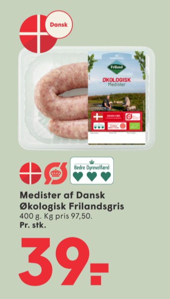 FRILAND Frilandsgris, Medister