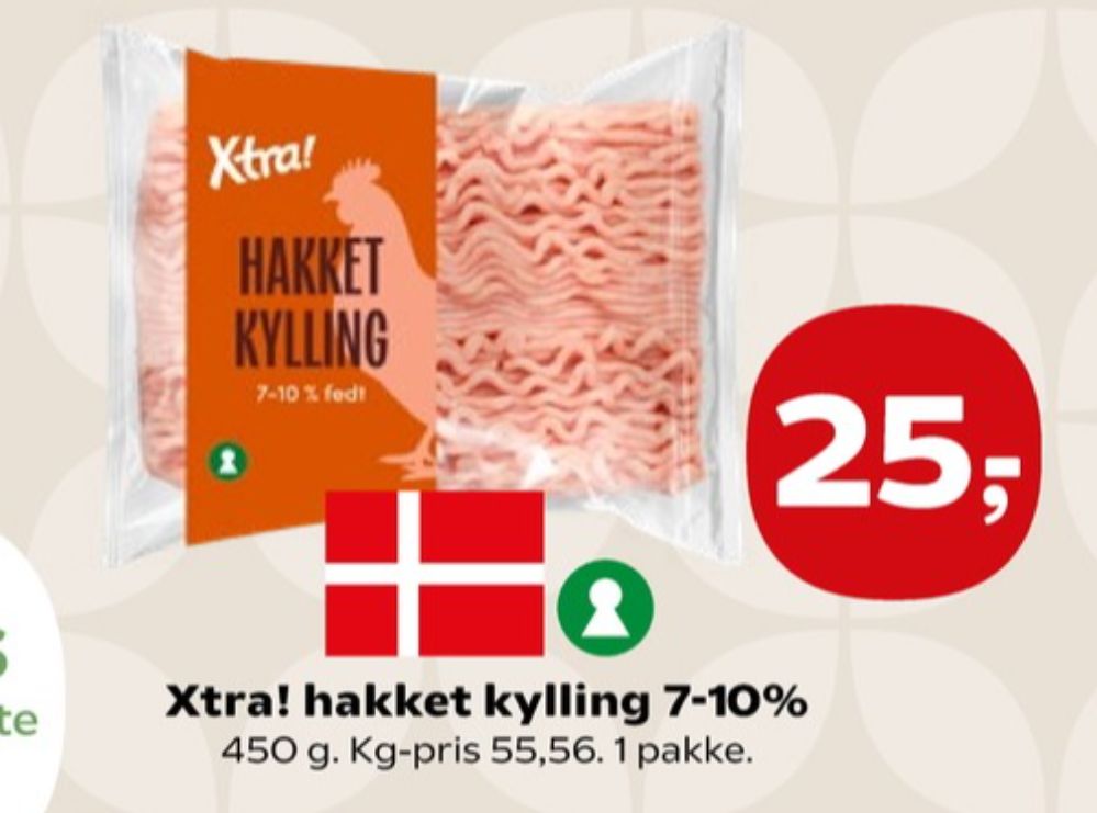 Xtra, Hakket kylling 7-10%