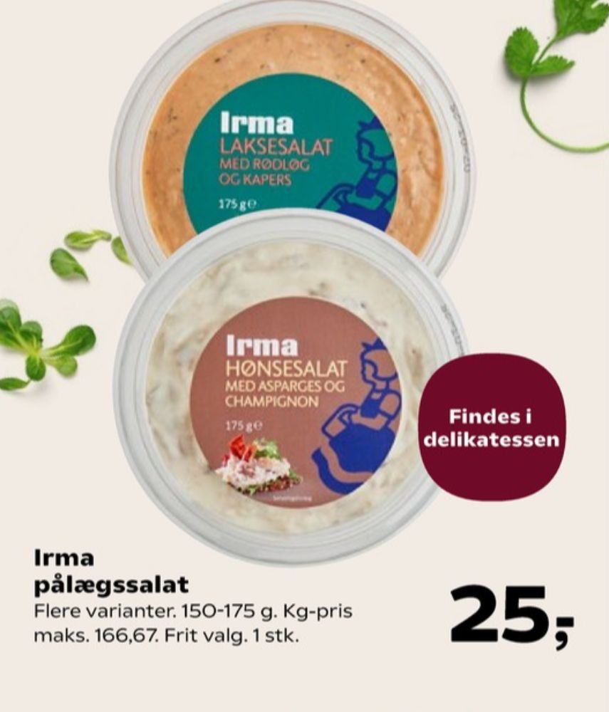 Irmas, Hønsesalat med Asparges og Champignon