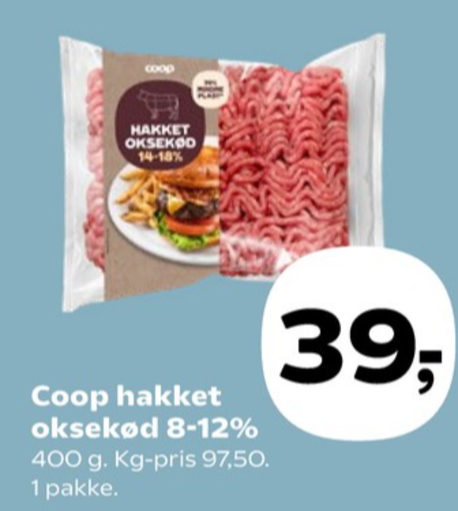 Coop, Hakket oksekød 8-12%