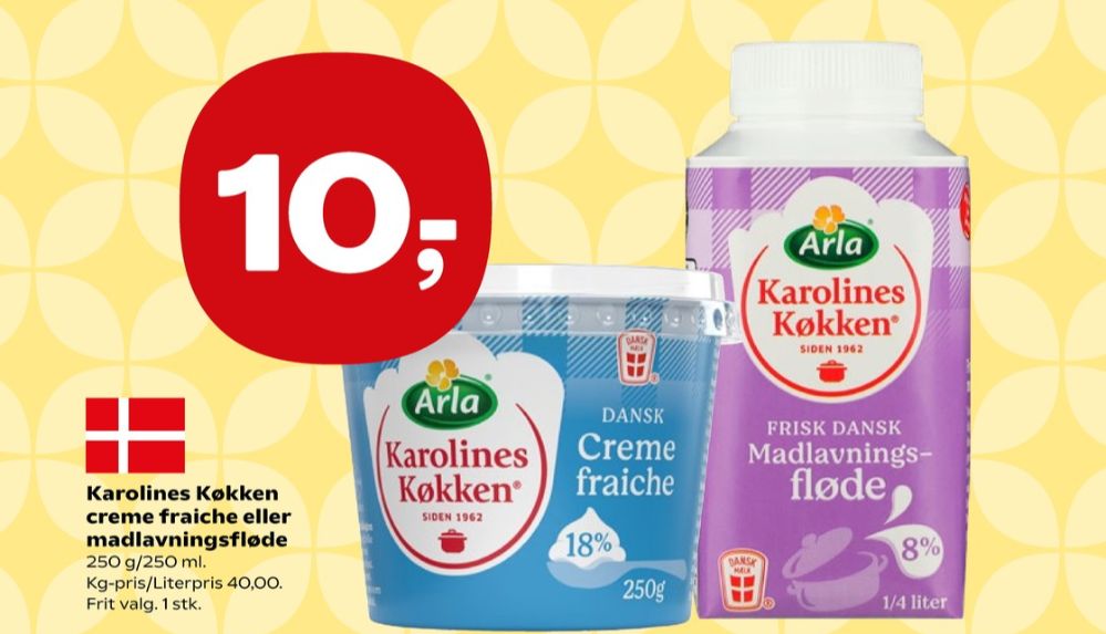 Karolines, Madlavningsfløde 8%