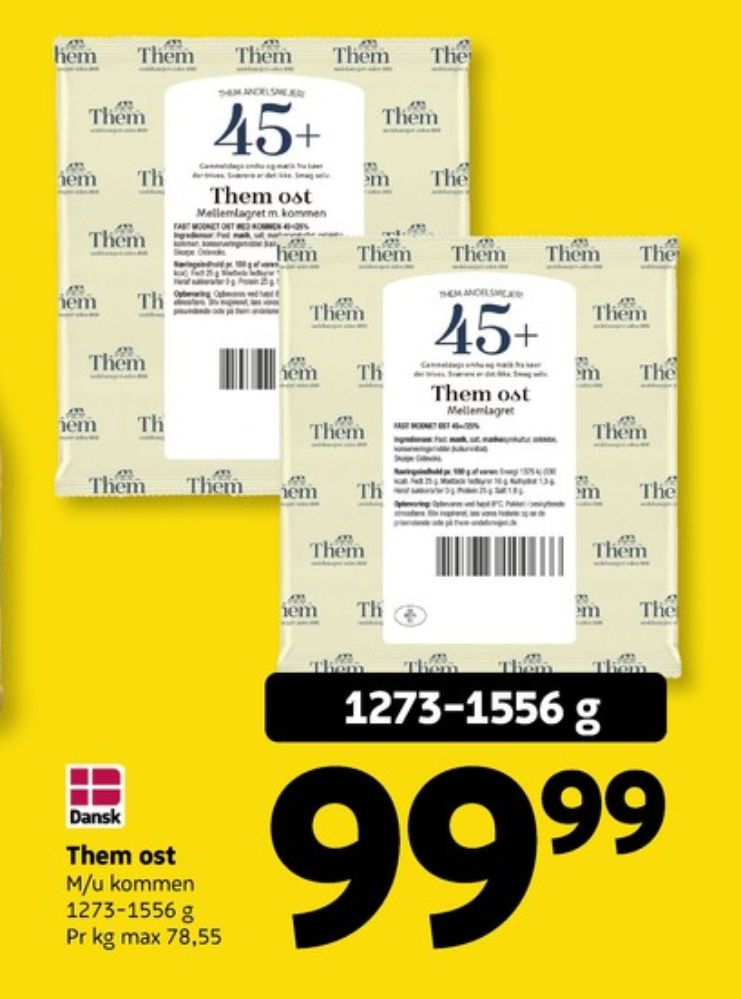 Them Ost, Skæreost Mellemlagret 45+