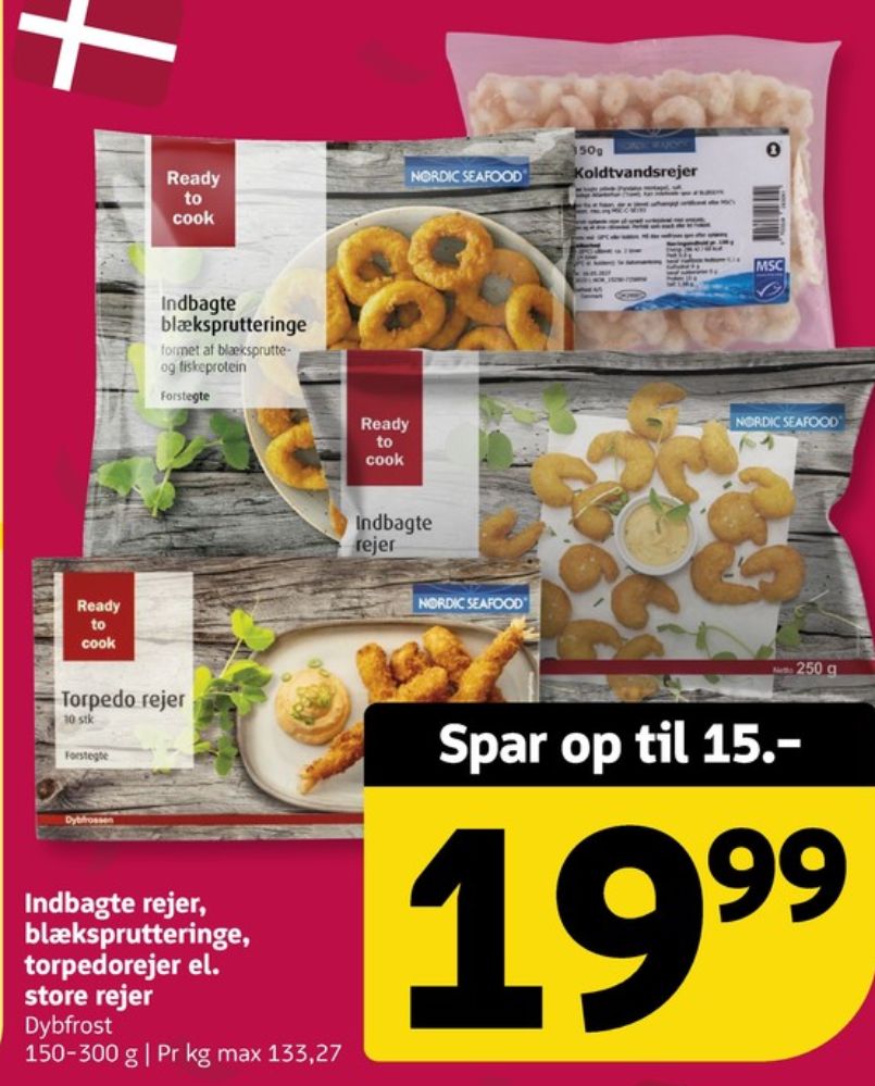 Nordic Seafood, Indbagte Rejer