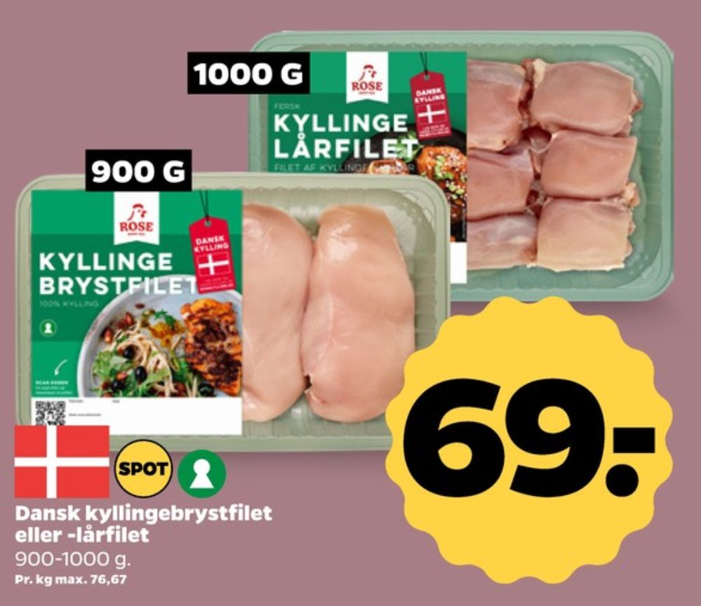 Rose, Kyllingelårfilet