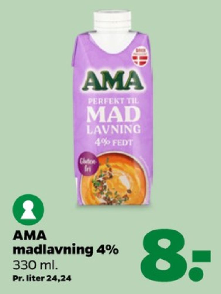 Ama, Madlavningsfløde 4%
