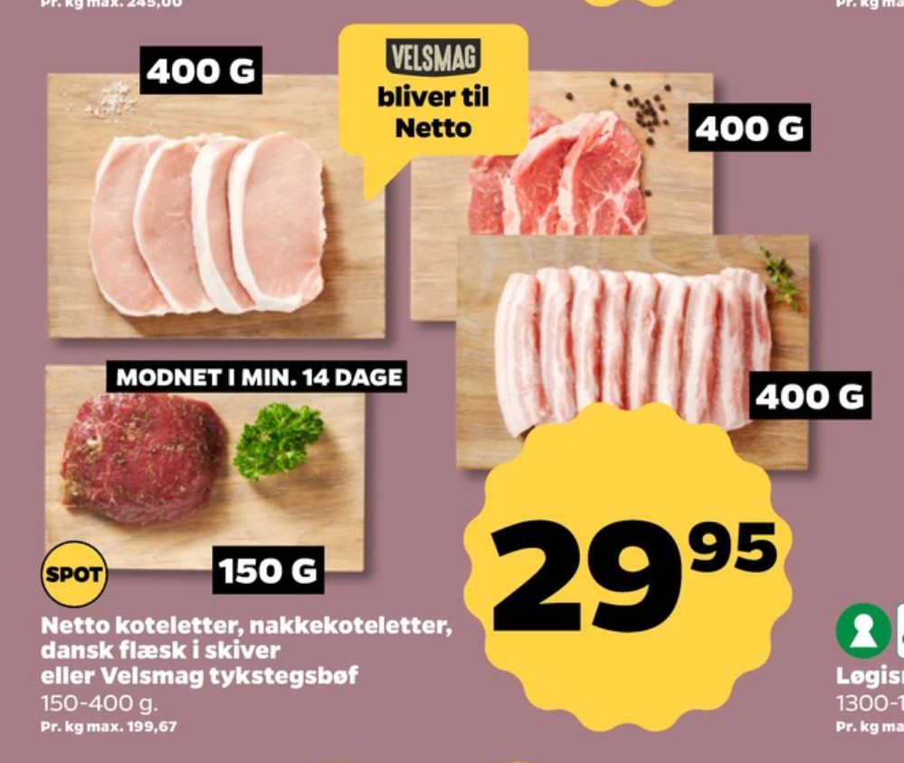 Velsmag, Flæsk i skiver