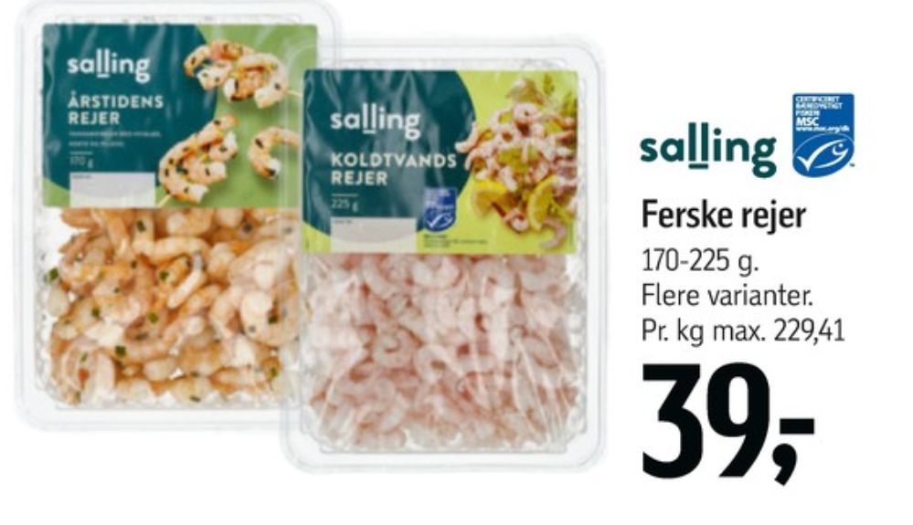 Salling, Rejer