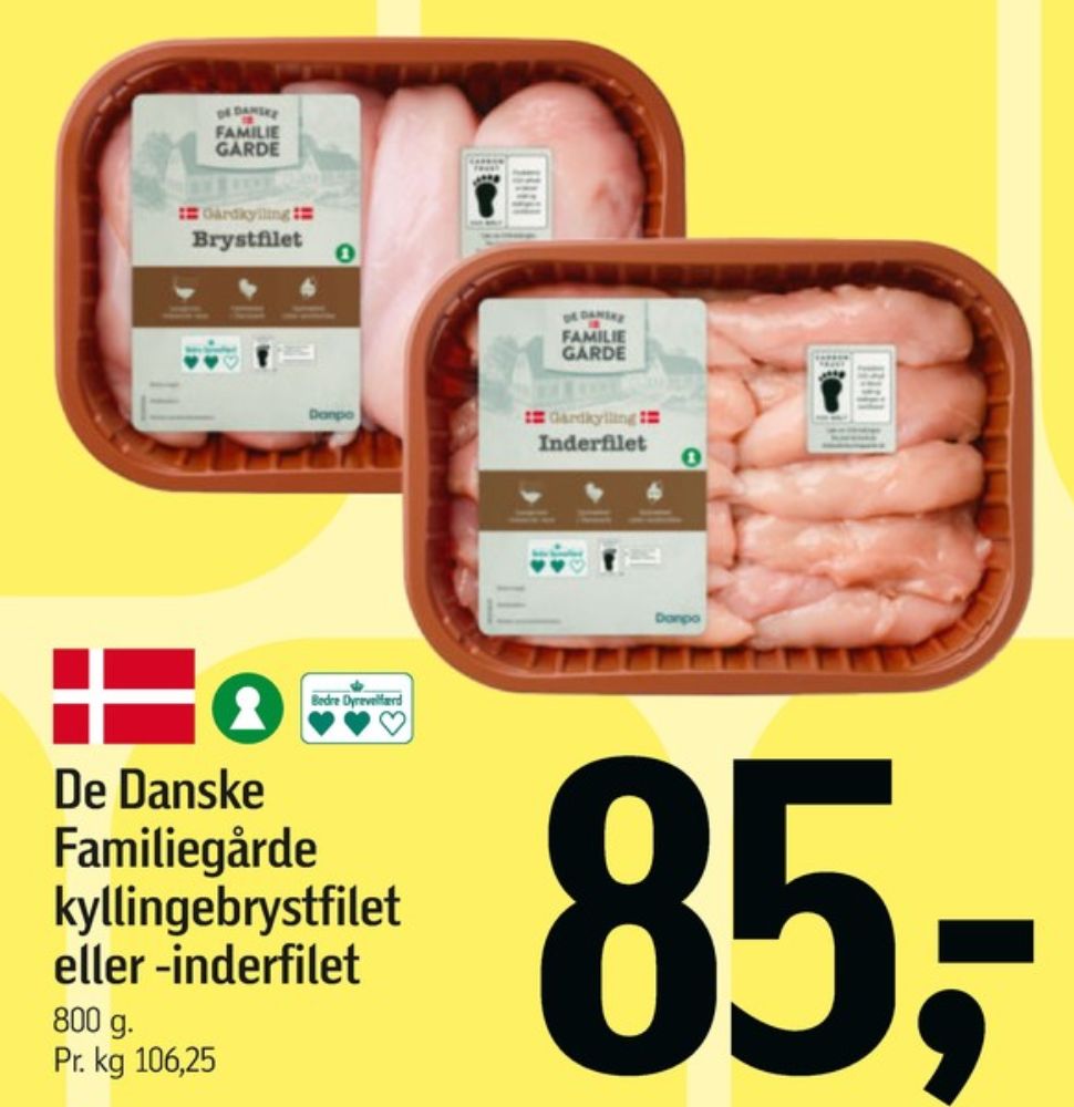 De Danske Familiegårde, Kyllingeinderfileter