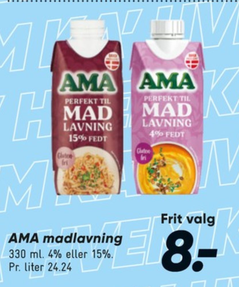Ama, Madlavningsfløde 4%